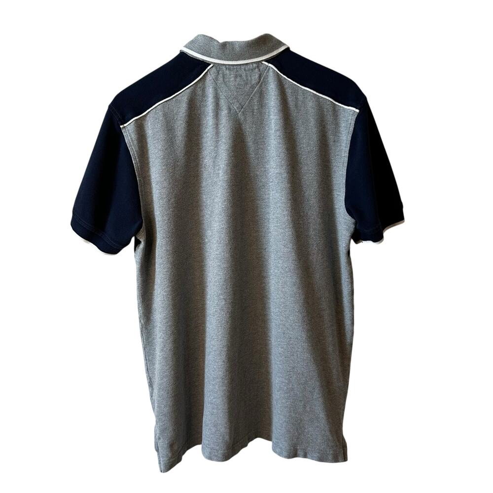 Vintage Tommy Hilfiger Men’s Logo Polo Gray Rugby Golf Sporty Sz Large Blokecore - Picture 3 of 9